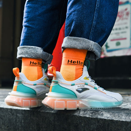 Trendy Men's Lace-up Leather Casual Sneakers