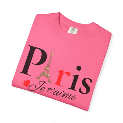 Paris Je t’aime” Eiffel Tower T-Shirt – Romantic French Style Tee