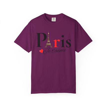Paris Je t’aime” Eiffel Tower T-Shirt – Romantic French Style Tee