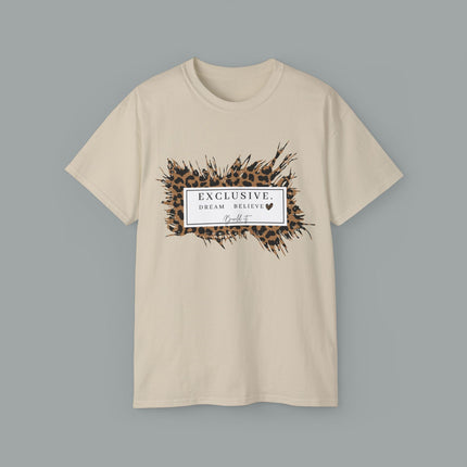 ✨ EXCLUSIVE. Dream. Believe. Leopard Graphic Tee