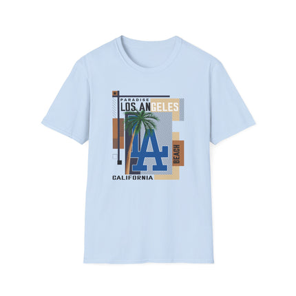 Paradise Los Angeles Beach, Unisex Softstyle T-Shirt