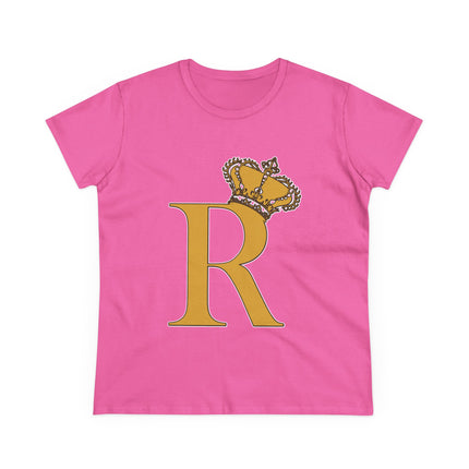👑 “R” Monogram Tee – Regal in White & Gold