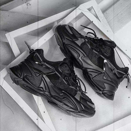 Daddy Shoes Men's Trend All-match Breathable Black Sports Shoes