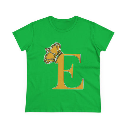 👑 “E” Monogram Tee – Royal Gold Edition (White & Gold