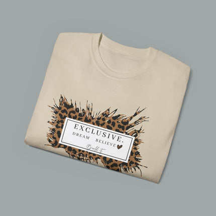 ✨ EXCLUSIVE. Dream. Believe. Leopard Graphic Tee