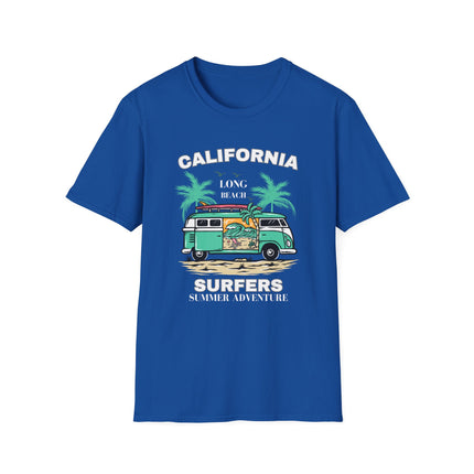🌴 California Surfers – Long Beach Summer Adventure T-Shirt