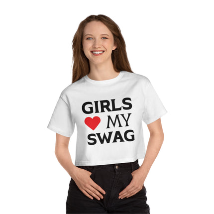 Champion Women's Heritage Cropped T-Shirt, Print Girls My Swag