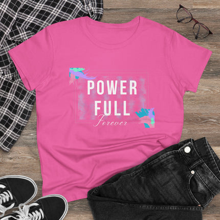 Women's Midweight Cotton Tee, Power Full...