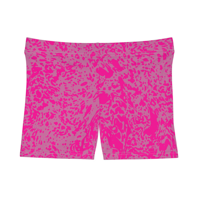 Women’s Pink Abstract Biker Shorts