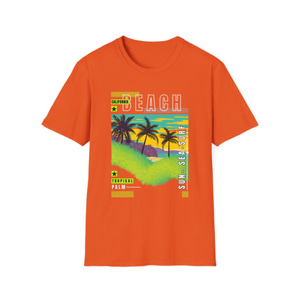 California Beach Tee – Tropical Vibes, Sunset Style 🌴🌅