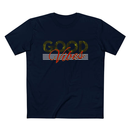 Good Vibes – Minimalist Retro Palm Leaf Graphic Tee