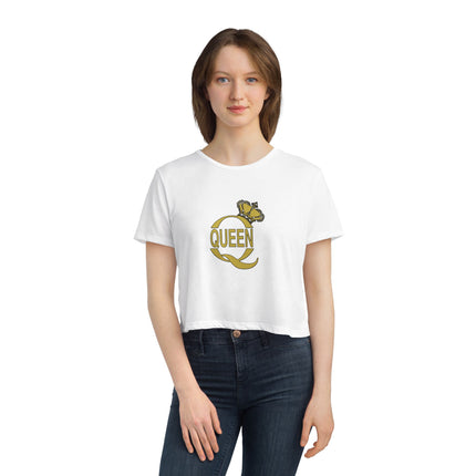 👑 Queen Q Crown Crop Tee – Rule Your Look