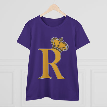 👑 “R” Monogram Tee – Regal in White & Gold