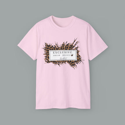 ✨ EXCLUSIVE. Dream. Believe. Leopard Graphic Tee