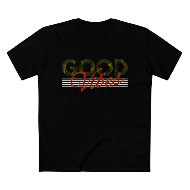 Good Vibes – Minimalist Retro Palm Leaf Graphic Tee