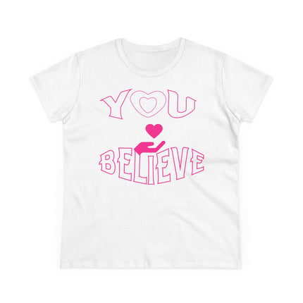 YOU BELIEVE Heart Graphic T-Shirt