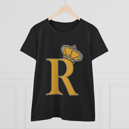 👑 “R” Monogram Tee – Regal in White & Gold