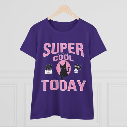 Women's Midweight Cotton Tee, Super Cool Today