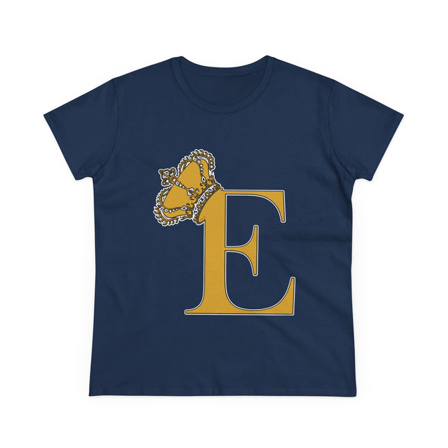 👑 “E” Monogram Tee – Royal Gold Edition (White & Gold