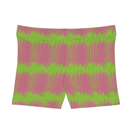💥 Electric Pop Active Shorts – Lime & Magenta Surge