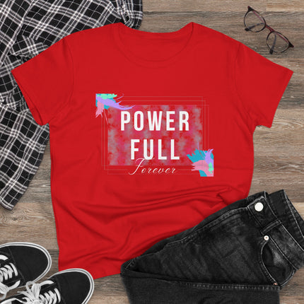 Women's Midweight Cotton Tee, Power Full...