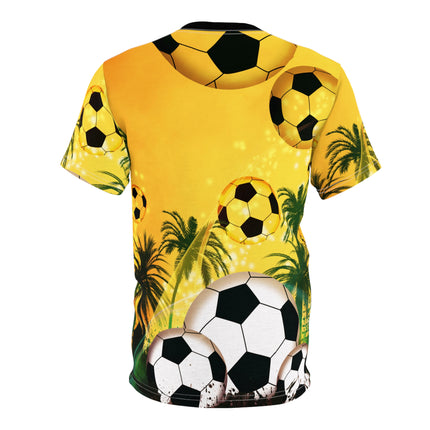 🌴⚽ Tropical Soccer Dream Tee – Golden Goal Edition