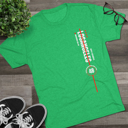 🏁 Los Angeles Vertical Graphic Tee – Black Edition