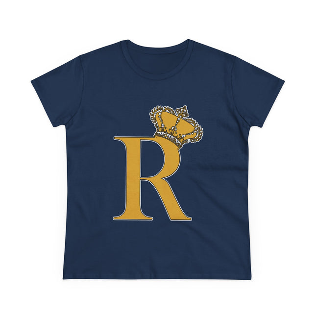 👑 “R” Monogram Tee – Regal in White & Gold