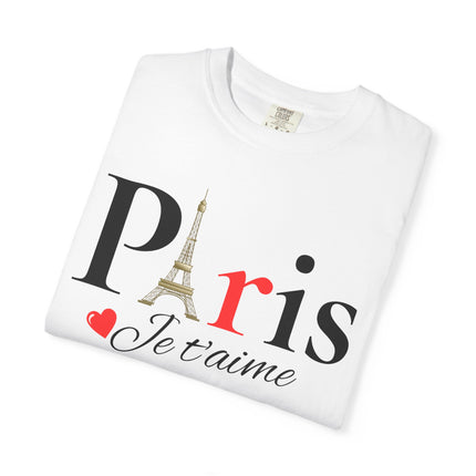 Paris Je t’aime” Eiffel Tower T-Shirt – Romantic French Style Tee