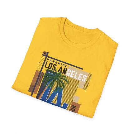 Paradise Los Angeles Beach, Unisex Softstyle T-Shirt