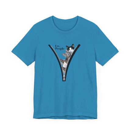😾 Ew, People” Cat Tee – For the Socially Selective & Cat-Obsessed