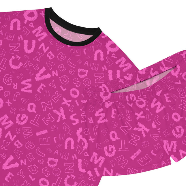 💜 Bold Alphabet Print Lounge Set