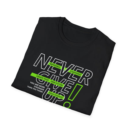 💪 NEVER GIVE UP! Motivational Tee