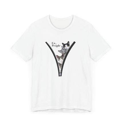 😾 Ew, People” Cat Tee – For the Socially Selective & Cat-Obsessed
