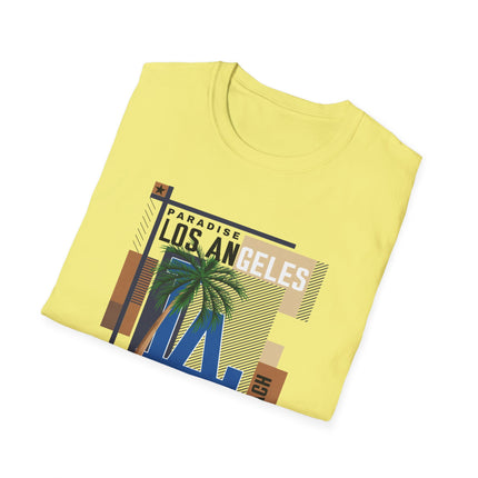 Paradise Los Angeles Beach, Unisex Softstyle T-Shirt