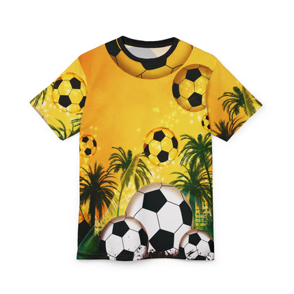 🌴⚽ Tropical Soccer Dream Tee – Golden Goal Edition