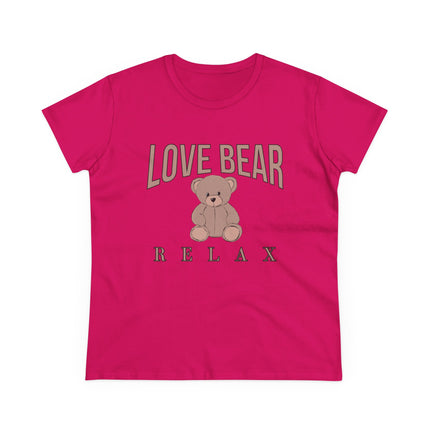 Love Bear Relax, Women's Midweight Cotton Tee