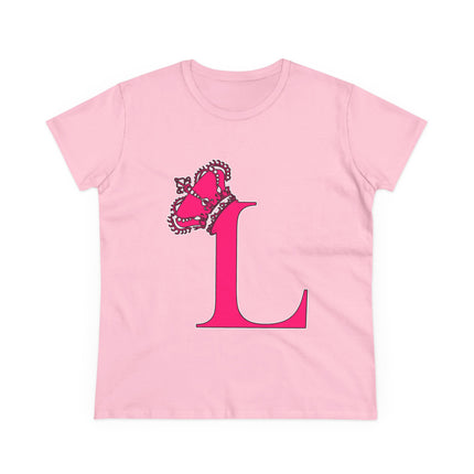 👑 L is for Queen – Monogram Crown Tee