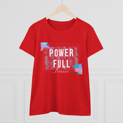 Women's Midweight Cotton Tee, Power Full...