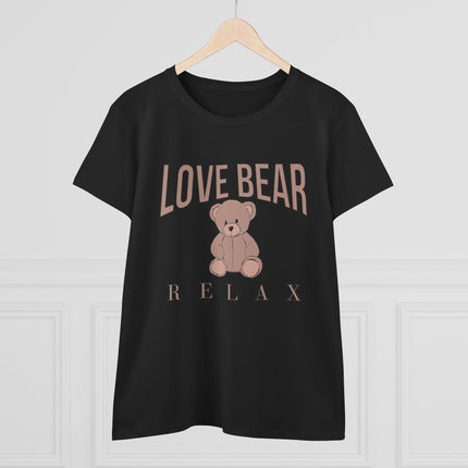 Love Bear Relax, Women's Midweight Cotton Tee