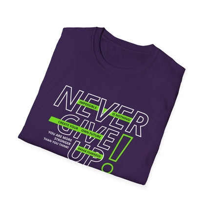 💪 NEVER GIVE UP! Motivational Tee
