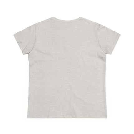 Women's Midweight Cotton Tee, Print Queen Letter P