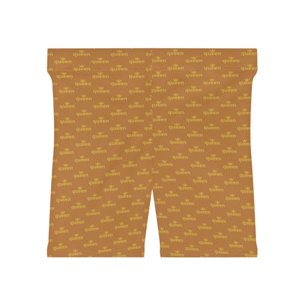 👑 Queen Statement Shorts – Royal Brown Edition