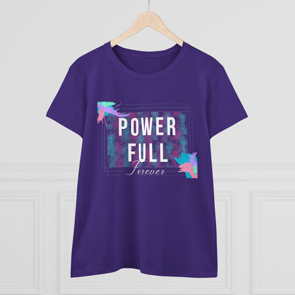 Women's Midweight Cotton Tee, Power Full...