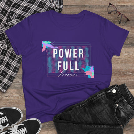 Women's Midweight Cotton Tee, Power Full...