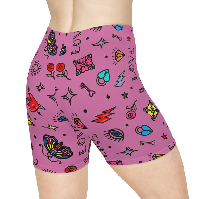 Women's Biker Shorts (AOP) Fashion Summer 100%