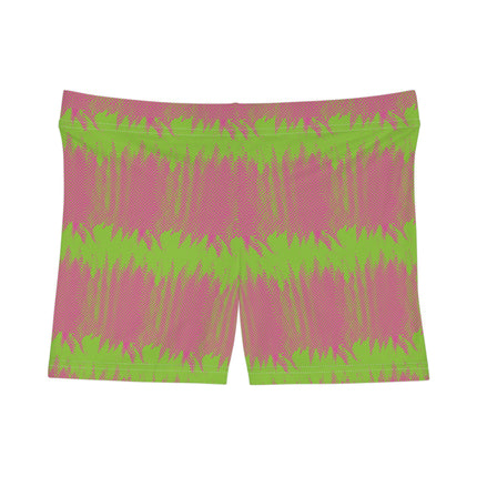 💥 Electric Pop Active Shorts – Lime & Magenta Surge