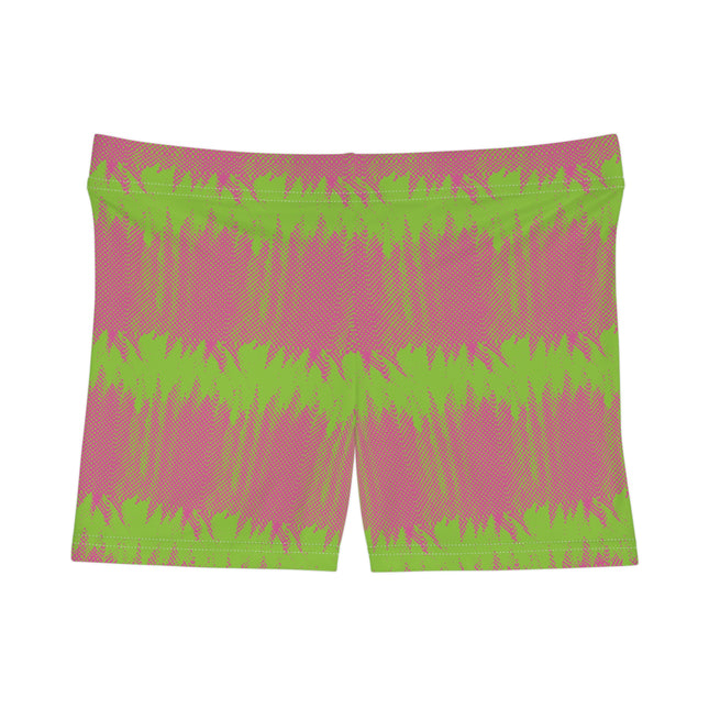 💥 Electric Pop Active Shorts – Lime & Magenta Surge