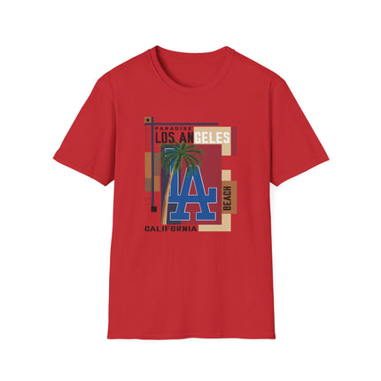 Paradise Los Angeles Beach, Unisex Softstyle T-Shirt