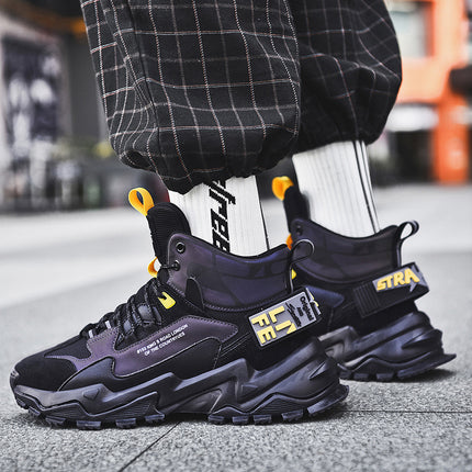 Thick-soled Height-enhanced Cotton Basketball Sneakers